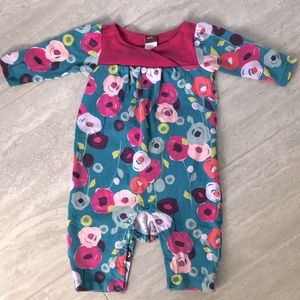 Adorable Tea Collection Snap Floral Romper